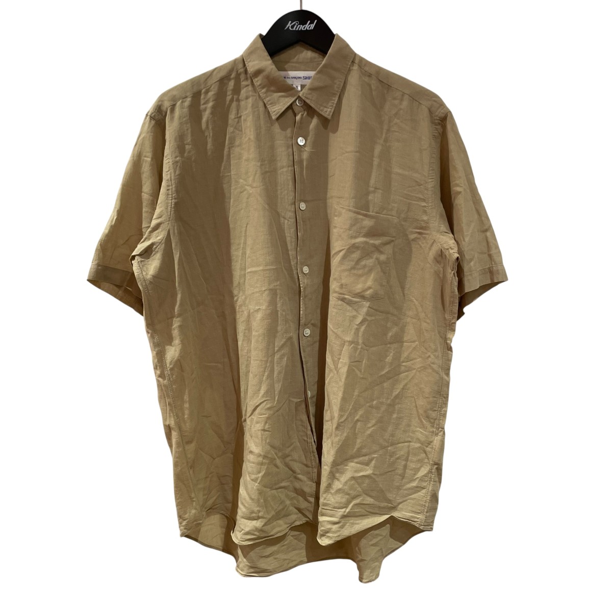 【中古】COMME des GARCONS SHIRT 半袖プルオーバー ベージュ 大きさ：M 【040626】（コムデギャルソンシャツ）
