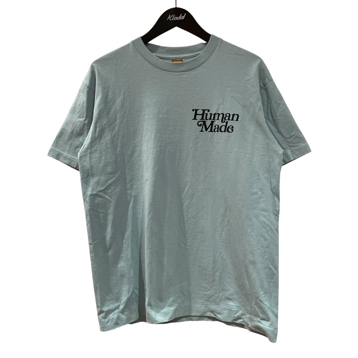 【中古】HUMAN MADE×GIRLS DON’T CRY 半袖プルオーバー 天の原青色 大きさ：M 【040626】（ヒューマンお手伝いさん×ガールズドントクライ）