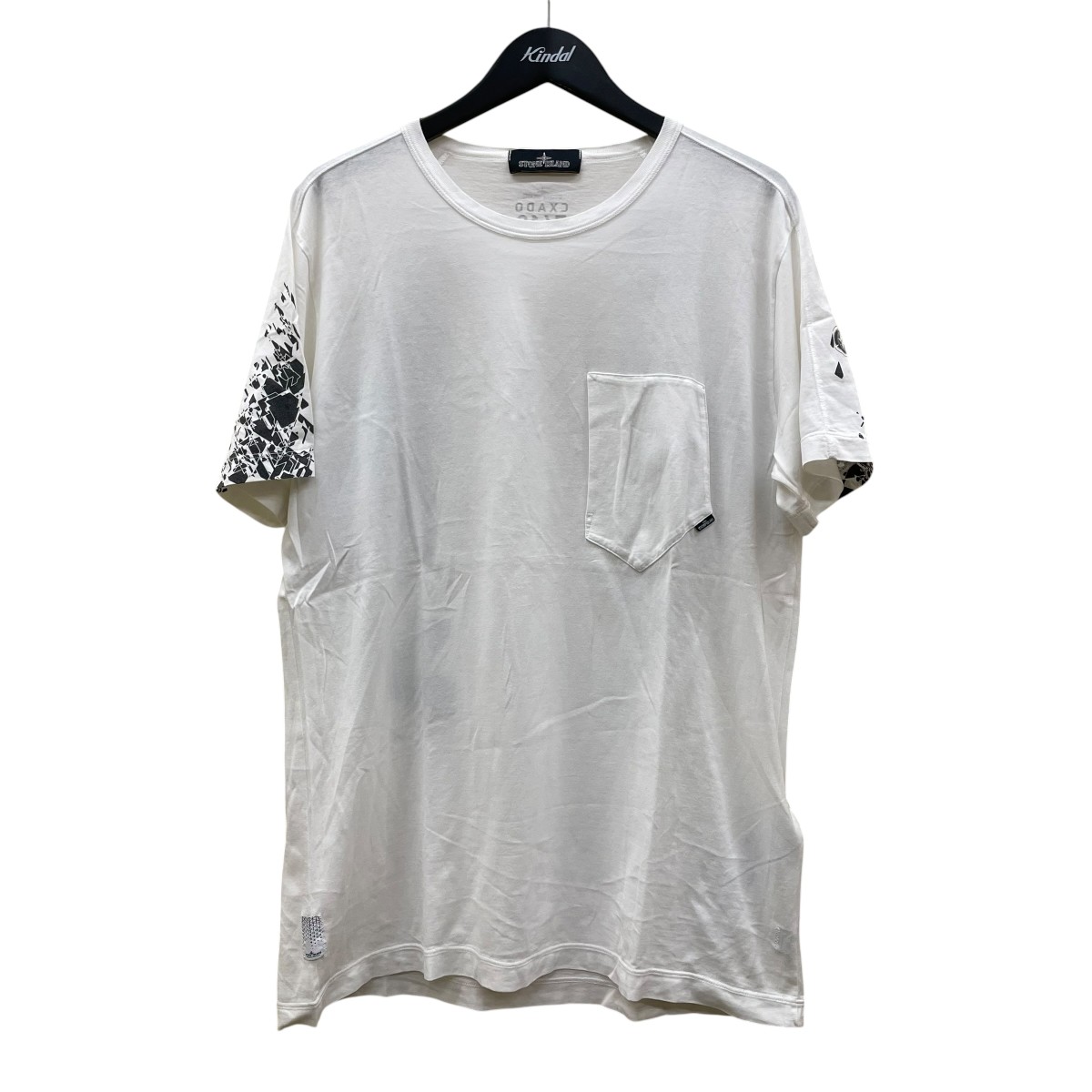 【中古】STONE ISLAND shadow project 半袖プルオーバー 741920610 白いこと 大きさ：L 【040626】（ストーンアイランド）