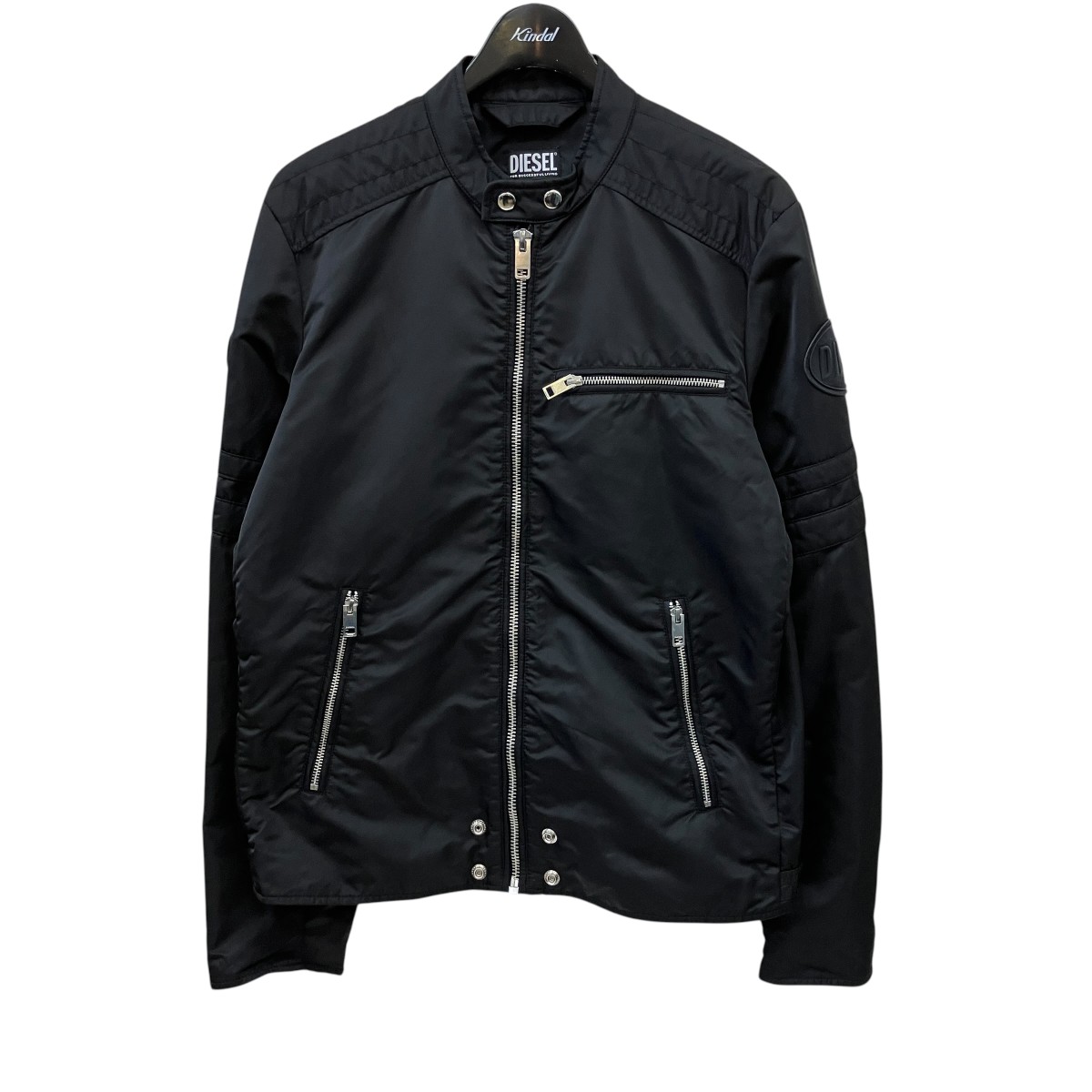 【中古】DIESEL J-GLORY シングルライダースジャケット 黒いこと 大きさ：L 【050626】（ディーゼル）