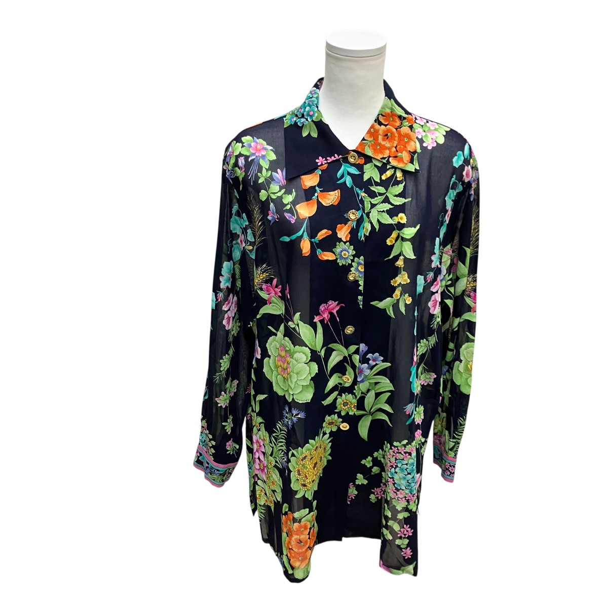 【中古】LEONARD FASHION 花柄 長袖プルオーバー 米国海軍 大きさ：9R 【050626】（レオナールファッション）