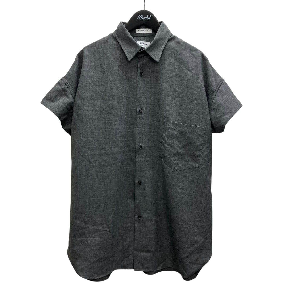【中古】MADISON BLUE J．BRADLEY NARROW H S SHIRT PE W 半袖プルオーバー 薄墨色 大きさ：3 【050626】（マディソン青碧）