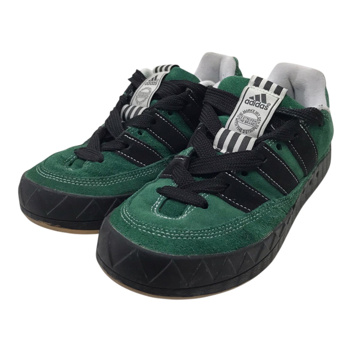 【中古】adidas×YNuK ローカットスニーカー 緑であること 大きさ：25.5珊 【050626】（アディダス）