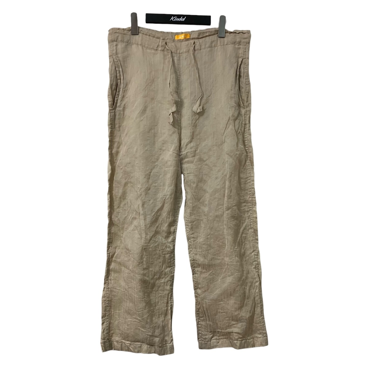 【中古】AIREI Metal Silk Pajama Trousers イージーパンツ AIR05-P004 ベージュ 大きさ：L 【050626】（アイレイ）