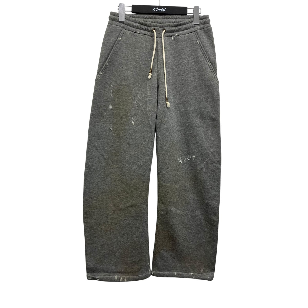 【中古】DEGREMONT　ユーズド加工スウェットパンツ グレー サイズ：30 【050626】（デグレモン）｜ブランド古着のカインドオル