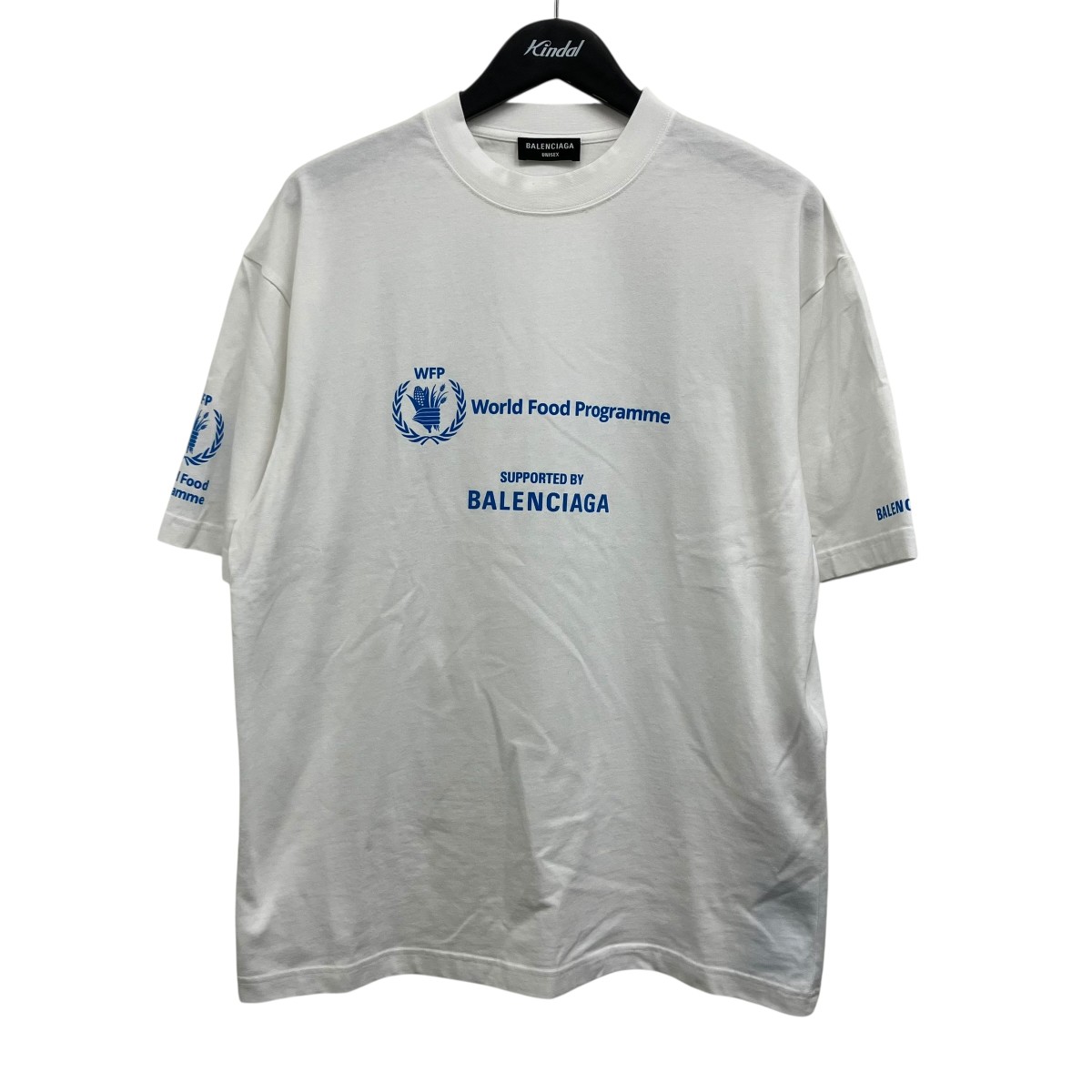 【中古】BALENCIAGA 22SS World Food Programme Ｔシャツ 白いこと 大きさ：XS 【050626】（バレンシアガ）