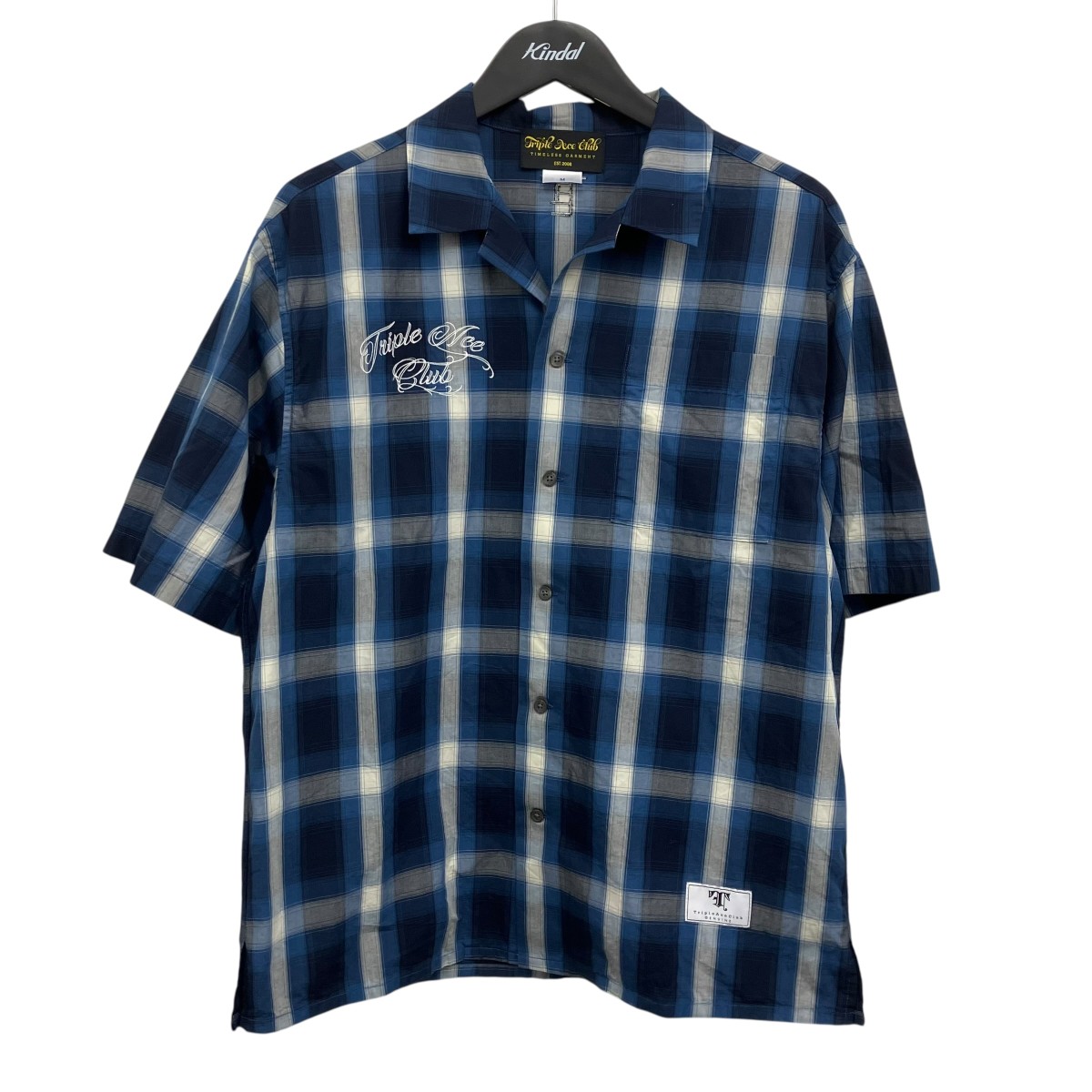 【中古】Triple Ace Club オープンカラーシャツ 青色 大きさ：M 【050626】（トリプルはやりっ児野球クラブ）