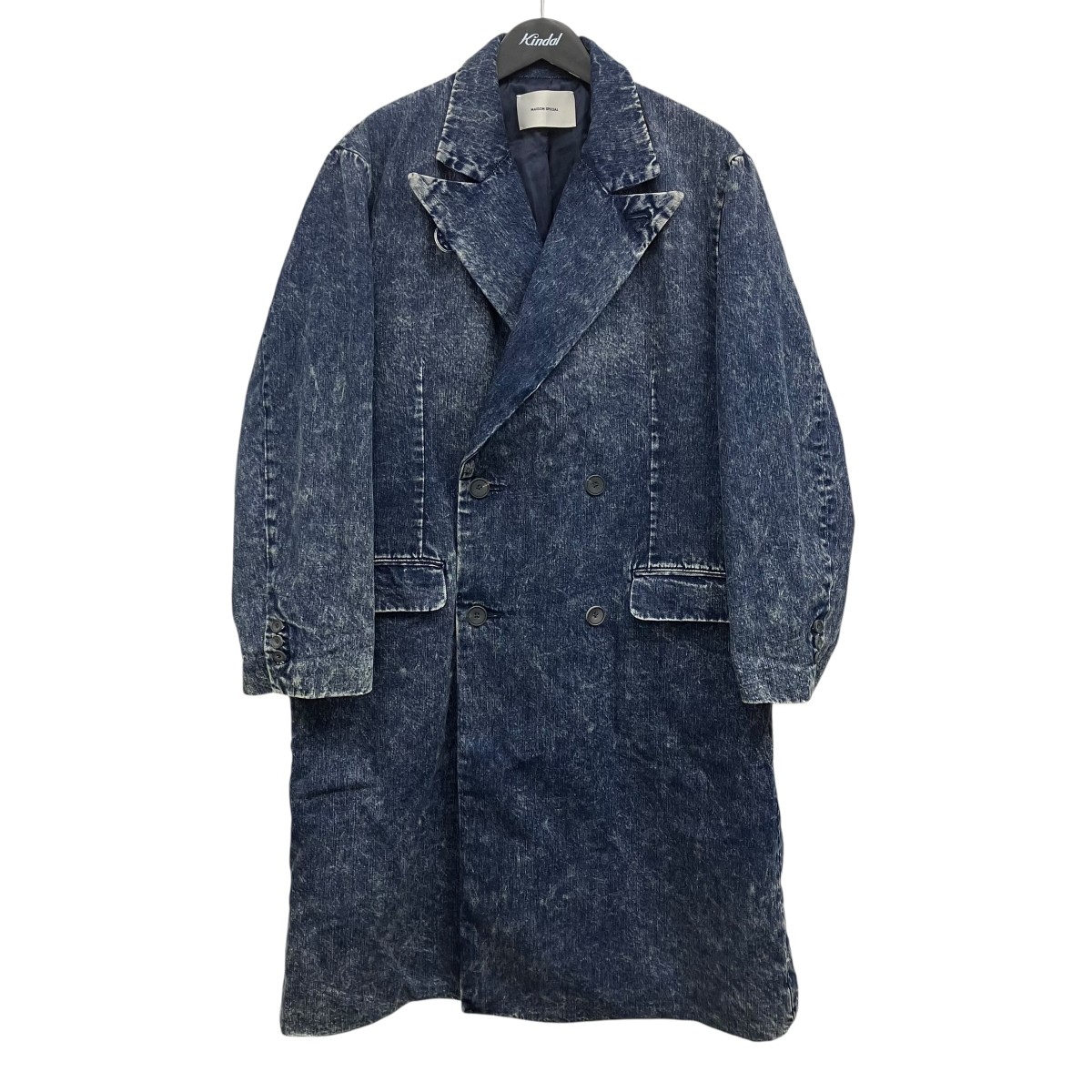 【中古】MAISON SPECIAL 11薬局衡オンス Chemical Over-Dye Denim Dress-Over Double Tailored Jacket 11オンスケミカルオーバーデニムジャケット インディゴ 大きさ：0 【050626】（メゾンスペシャル）