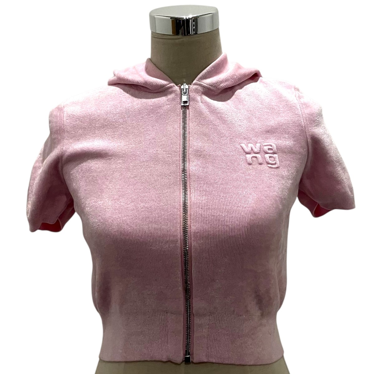 【中古】ALEXANDER WANG 半袖パーカー さくら色 大きさ：S 【050626】（アレキサンダーワン）
