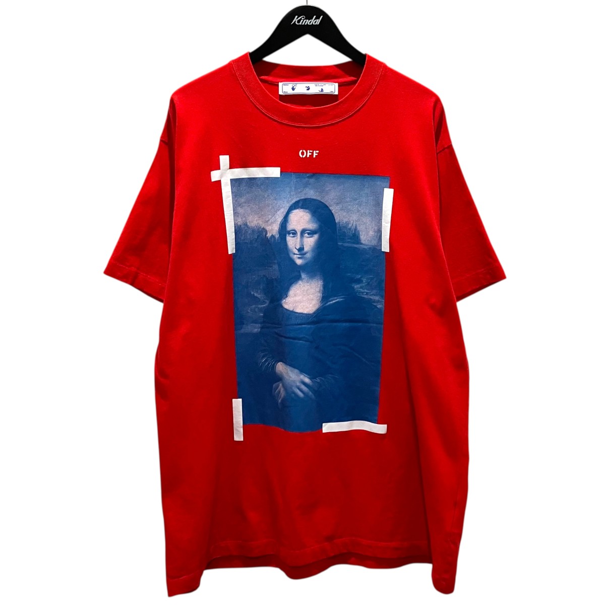 【中古】OFFWHITE 刷り上げるティーシャツ OMAA038R21JER001 赤いこと 大きさ：S 【050626】（象牙色）