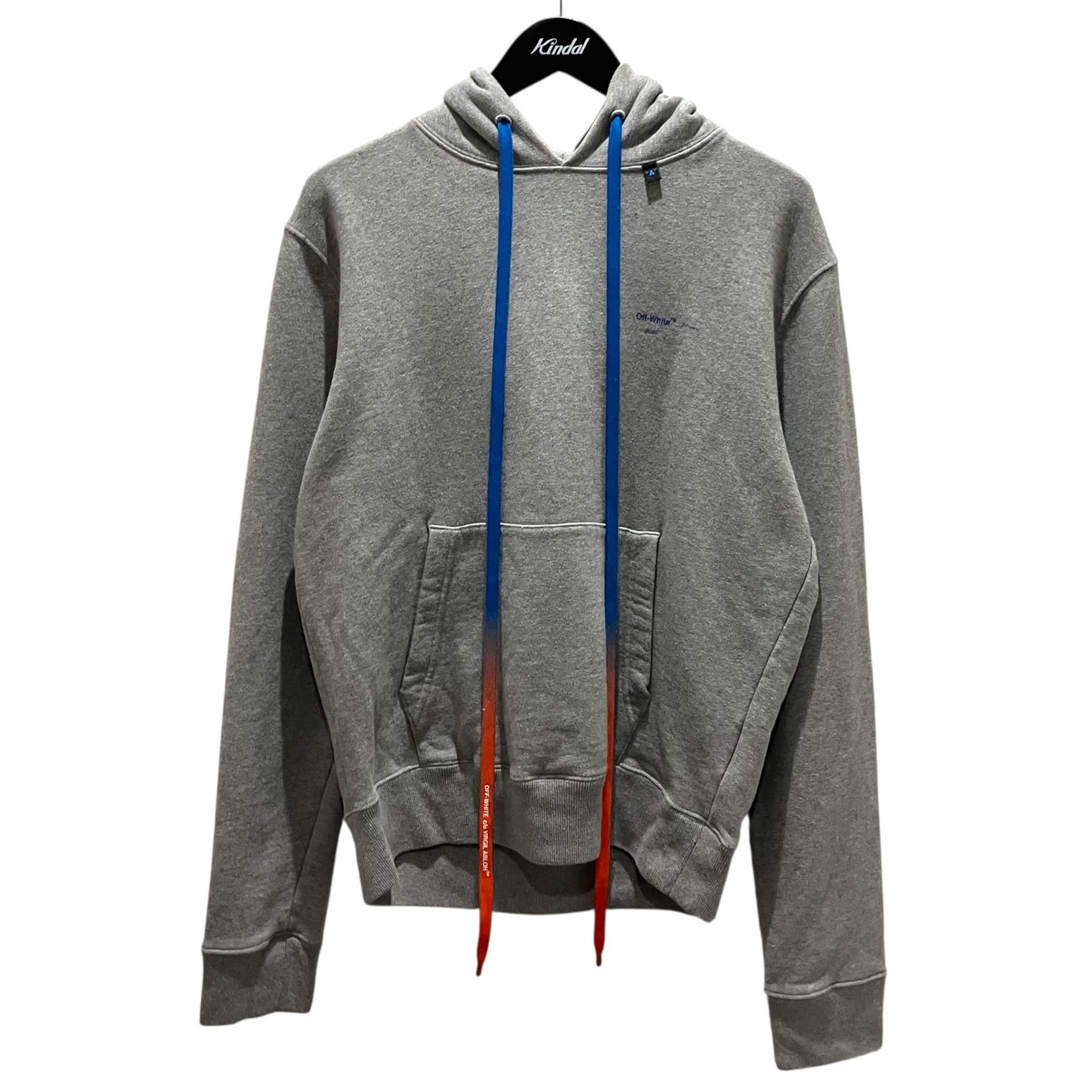 【中古】OFFWHITE ティーシャツパーカー OMBB034F19E30010 薄墨色 大きさ：S 【050626】（象牙色）