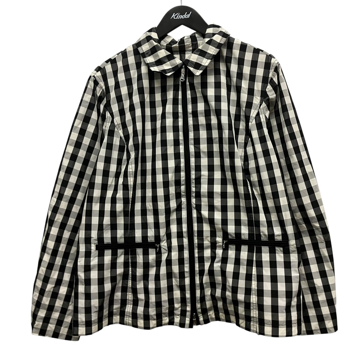 【中古】LAUREN RALPH LAUREN ジップアップチェックジャケット 白いこと黒いこと 大いさ：曖昧模糊たる 【050626】（ローレン ラルフ 置き目レン）