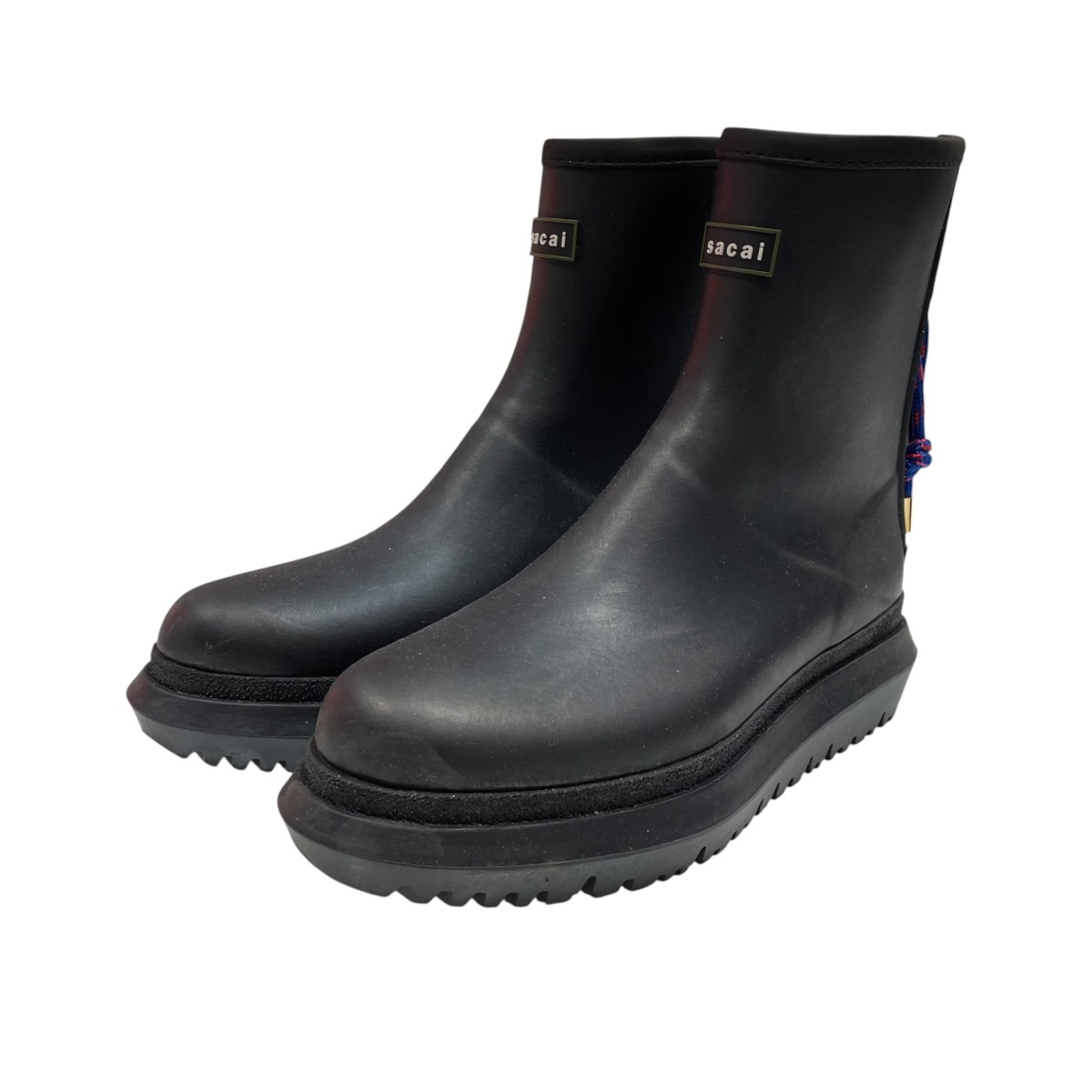 【中古】sacai 25AW Rubber Boots ブーツ 黒いこと 大きさ：S 【050626】（サカイ）