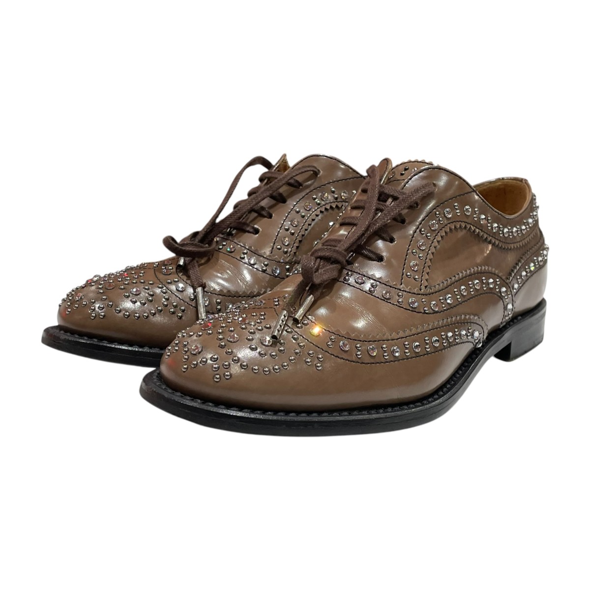 【中古】CHURCH’S ROSE SHINE なめし革シューズ DE0043 赤銅色 大いさ：36 【050626】（教会堂）
