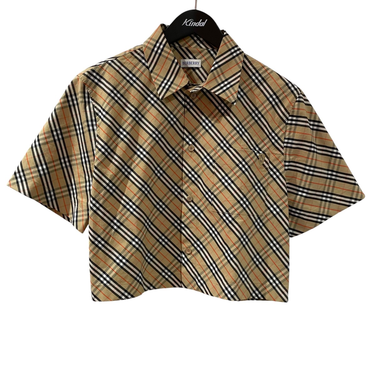 【中古】BURBERRY半袖シャツ 8106190 ブラウン サイズ:40【価格見直し】|ブランド古着のカインドオル