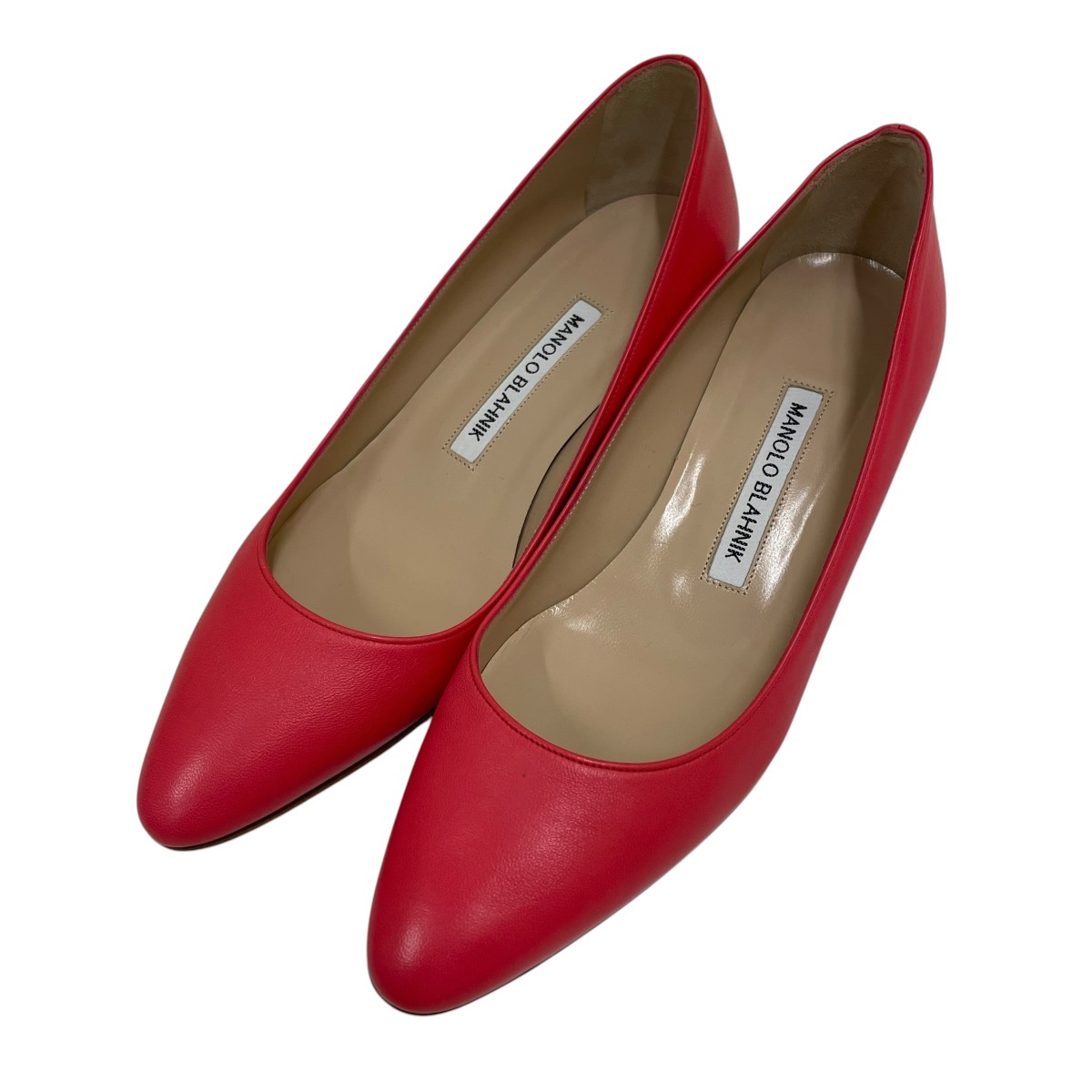 【中古】Manolo Blahnik M-LISTONY パンプス サクラ色 大きさ：36 1/2 【050626】（マノロブラニク）