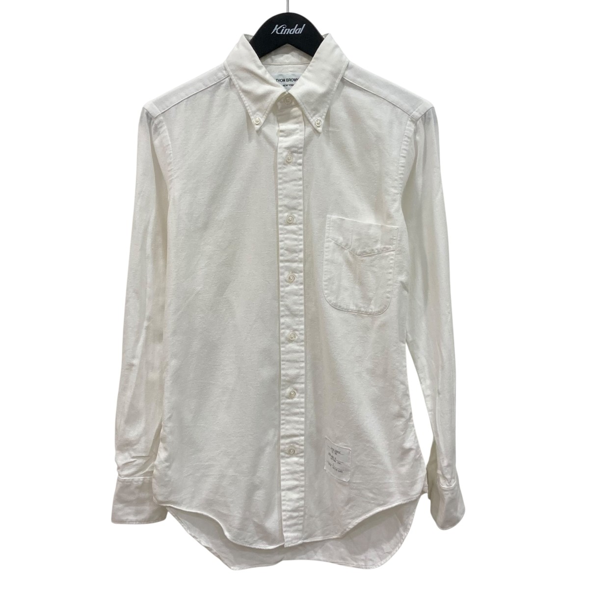 【中古】Thom Browne 2006 UA ボタンダウンシャツ 白いこと 大きさ：0 【060626】（トム・赤銅色）