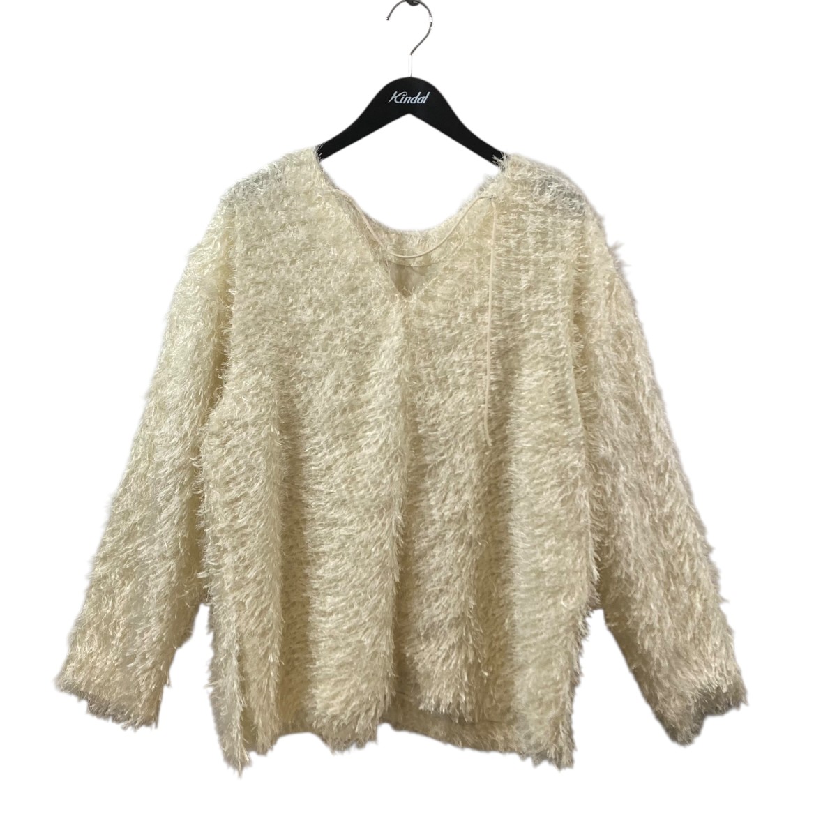 【中古】CLANE W FACE FREINGE TOPS 編み物 15122-4092 象牙色 大きさ：1 【060626】（クラネ）