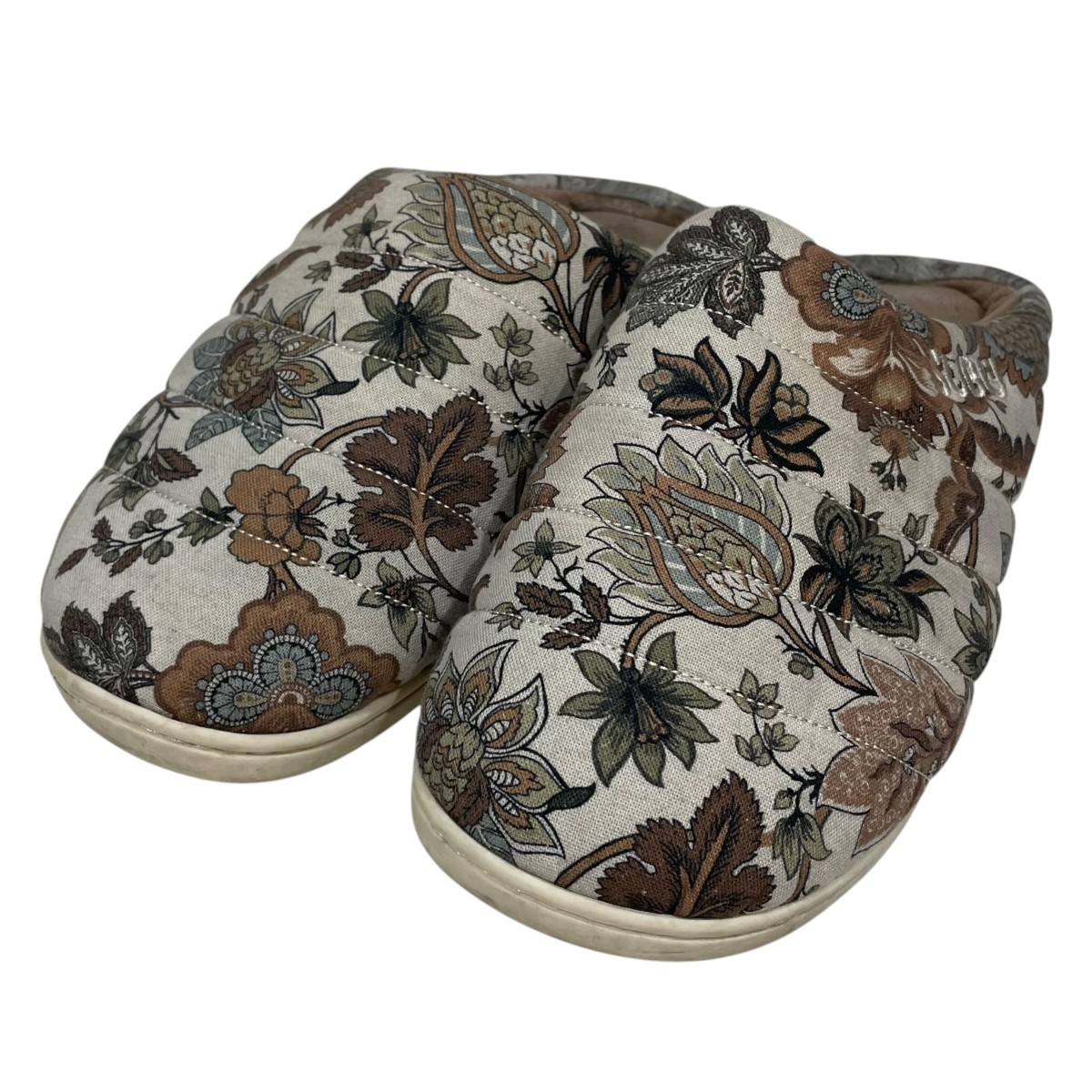 【中古】supernova×SUBU 25AW サンダル Flower print お花刷り上げる SP-923 ベージュ・赤銅色・オリーブ他 大いさ：2 【060626】（百貨店ノヴァ×スブ）