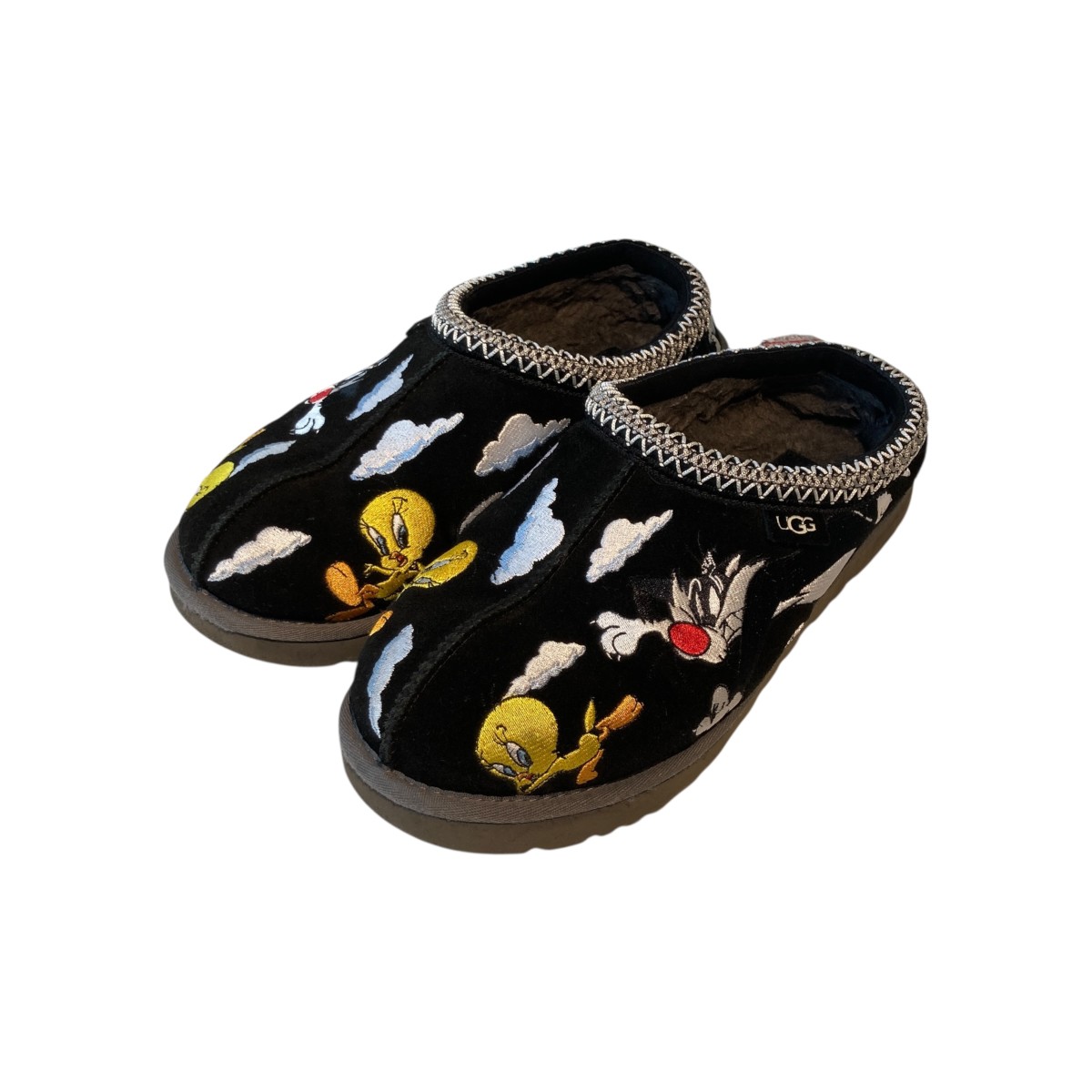 【中古】UGG×PALACE×LOONEY TUNES Looney Tunes Tasman スリッポン 1181910 黒いこと 大きさ：27 【060626】（アグ×九重の天）