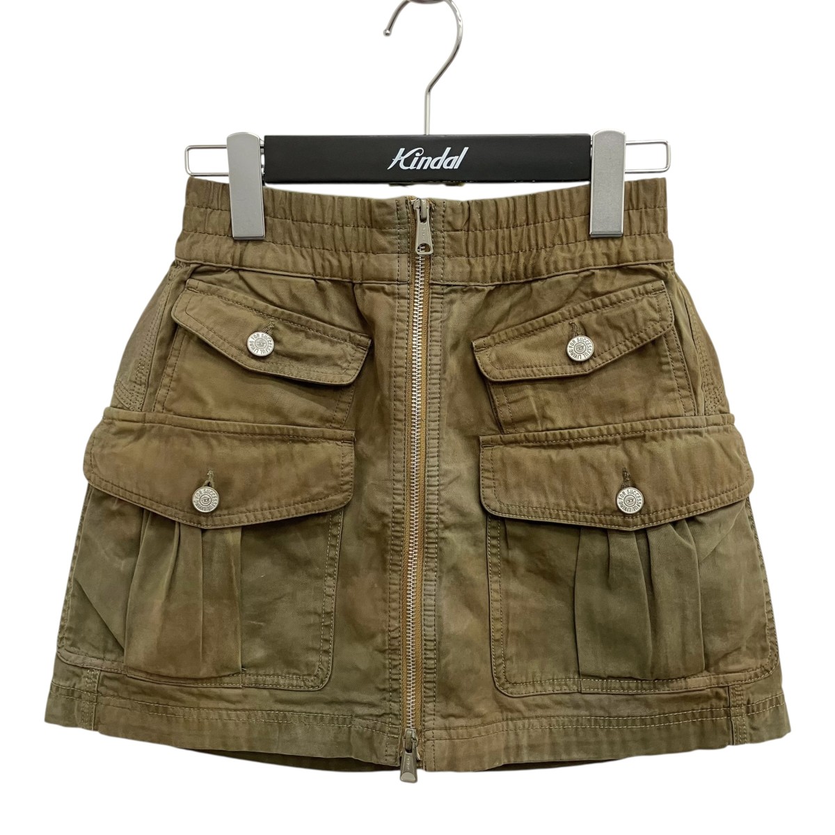 【中古】DIESEL 22AW ミニスカート 0JKKF カーキ 大きさ：24 【060626】（ディーゼル）