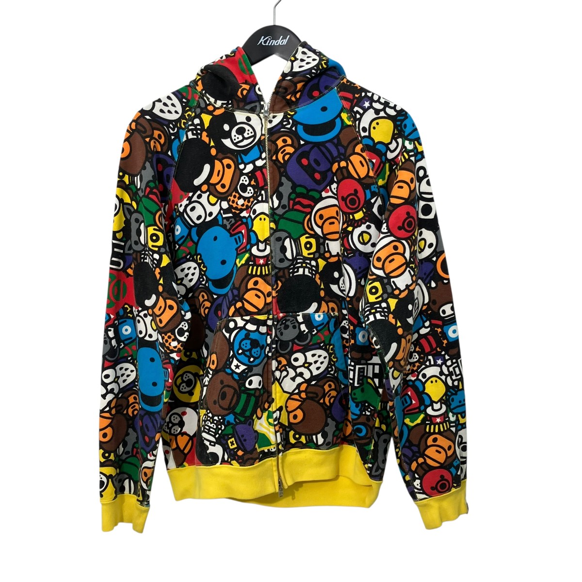 【中古】A BATHING APE ジップパーカー マルチ色つや 大きさ：M 【050626】（アベイシングエイプ）