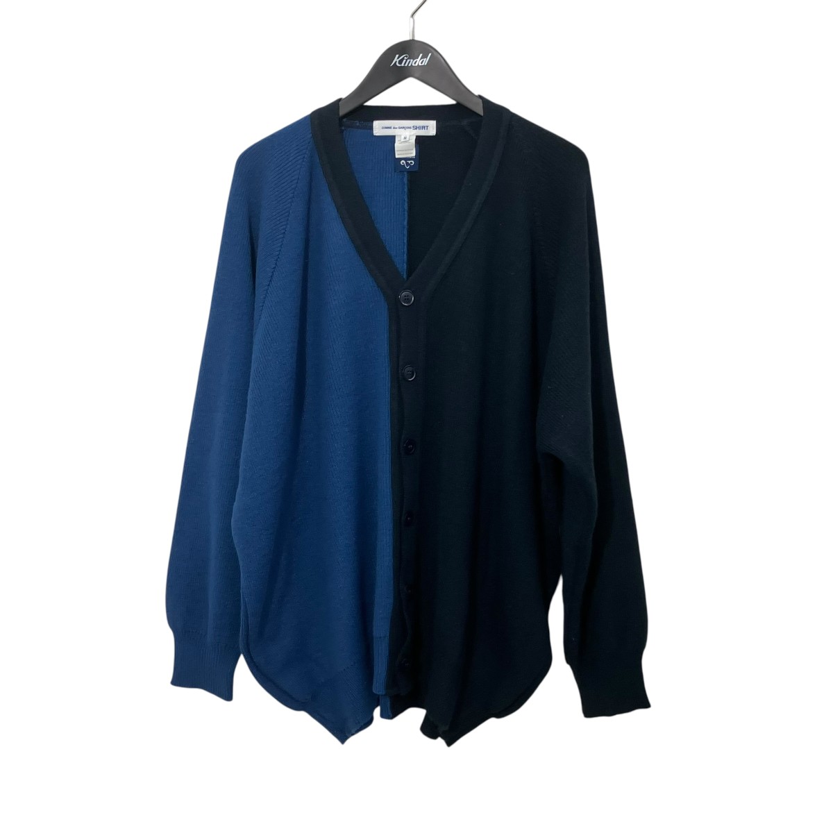 【中古】COMME des GARCONS SHIRT 編み物ジレー FH-N501 米国海軍×青碧 大きさ：M 【050626】（コムデギャルソンシャツ）