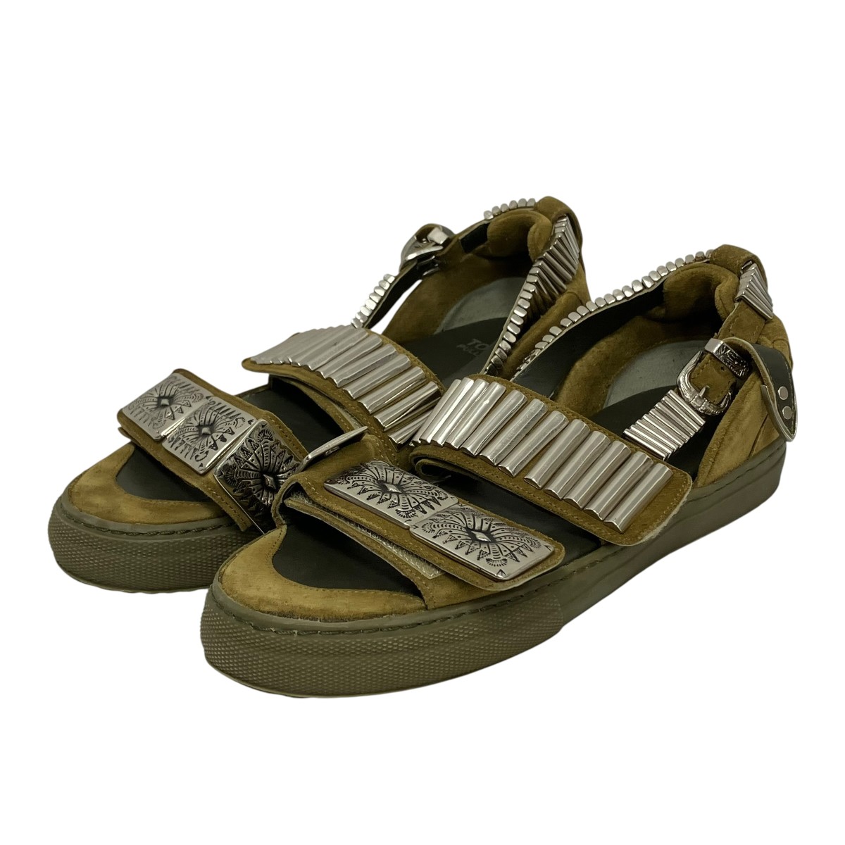 【中古】TOGA PULLA METAL SNEAKER SANDALS サンダル オリーブ 【060626】（トーガプルラ）