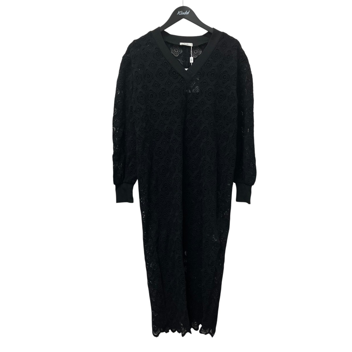 【中古】CLANE 下着類嘱する ヴィンテージレースルーズワンピース 10112-5162 黒いこと 大きさ：1 【060626】（クラネ）