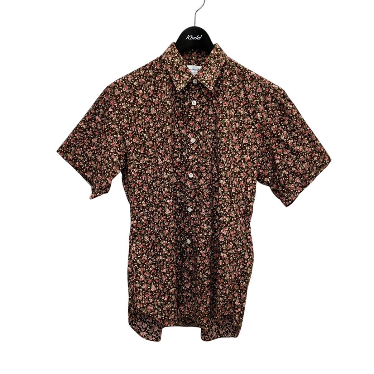 【中古】COMME des GARCONS SHIRT 花柄 半袖プルオーバー S16062-X 赤銅色 大きさ：S 【060626】（コムデギャルソンシャツ）