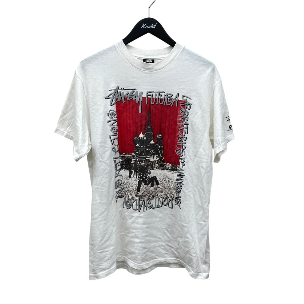【中古】stussy×FUTURA 半袖カットソー 白いこと 大きさ：M 【060626】（ステューシー×フューチュラ）