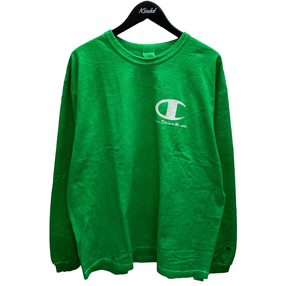 【中古】DOVER STREET MARKET×Champion 長袖ティーシャツ 緑であること 大きさ：XL 【060626】（はやりっ児）