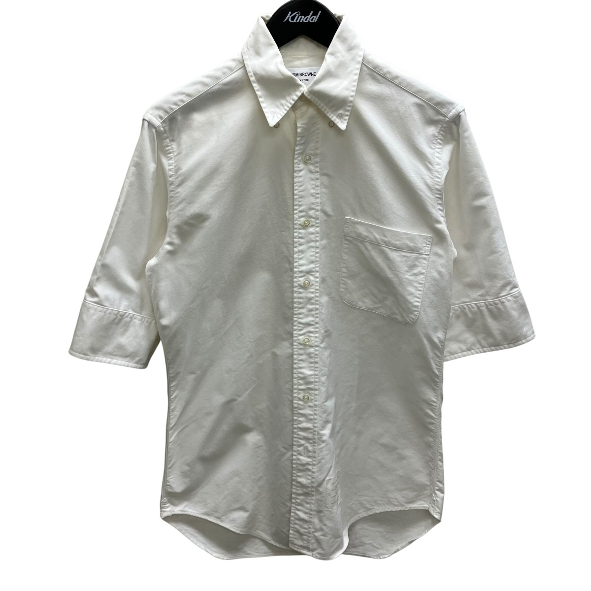 【中古】Thom Browne 半袖プルオーバー 白いこと 大きさ：1 【060626】（トム・赤銅色）