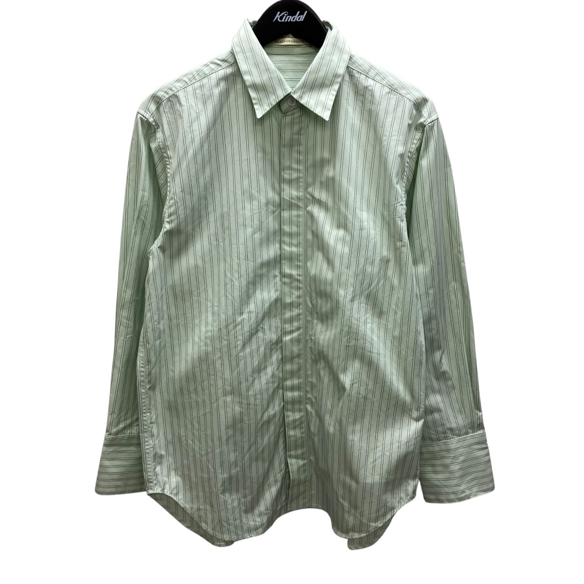 【中古】HARUNOBUMURATA 縞模様プルオーバー 緑であること 大きさ：34 【060626】（ハルノブムラタ）