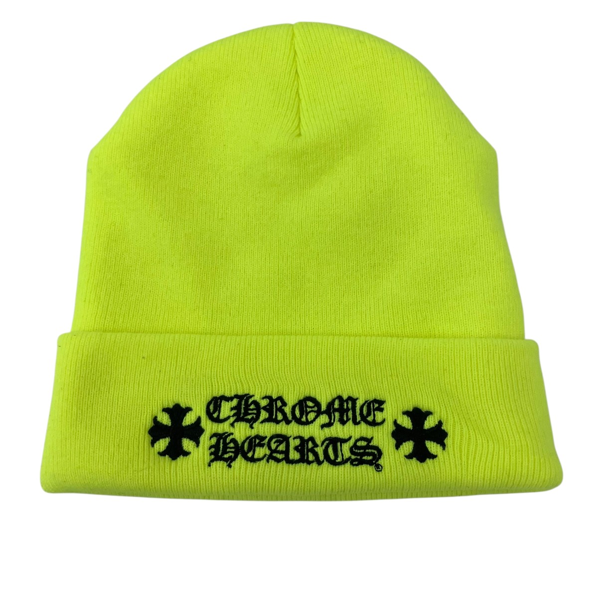 【中古】CHROME HEARTS 編み物旗がしら ネオン黄色 大きさ：os(ONE SIZE) 【060626】（クロムハーツ）