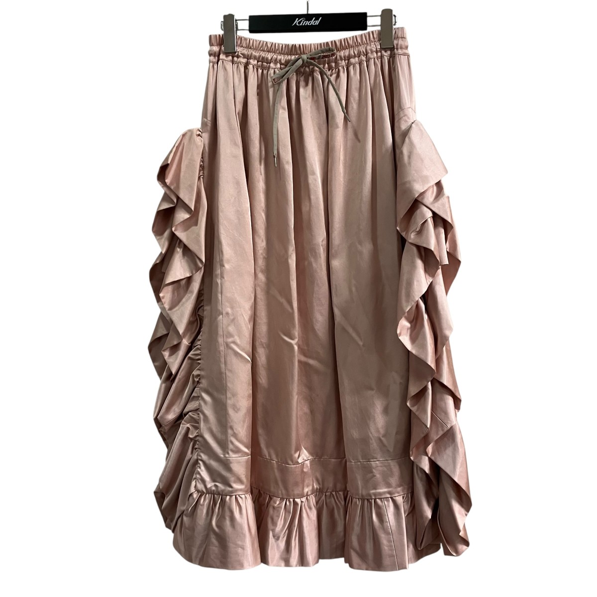 【中古】Vivienne Westwood RED LABEL　25AW サイドフリルサテンスカート 16 12 252015 ピンク サイズ：00 【060626】（ヴィヴィアンウエストウッドレッドレーベル）｜ブランド古着のカインドオル