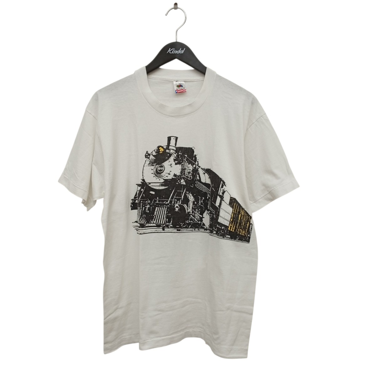 【中古】FRUIT OF THE LOOM 90s USA製 半袖カットソー 白いこと 大きさ：L 【060626】（フルーツオブザルーム）