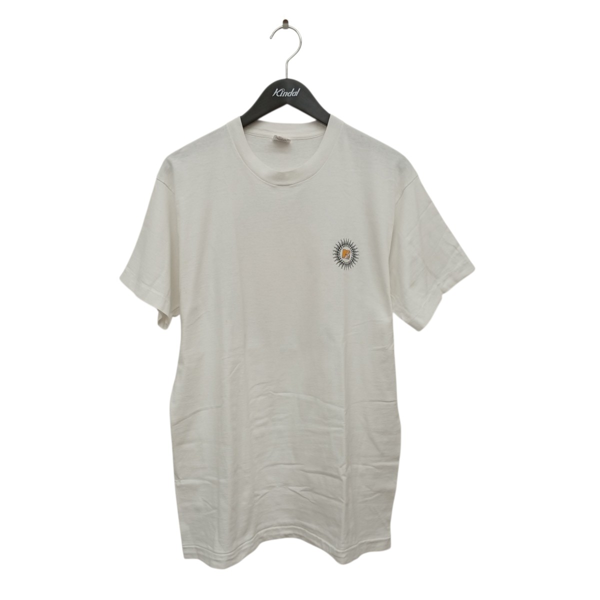【中古】FRUIT OF THE LOOM 90s シングル編み目 半袖カットソー 白いこと 大きさ：L 【060626】（フルーツオブザルーム）
