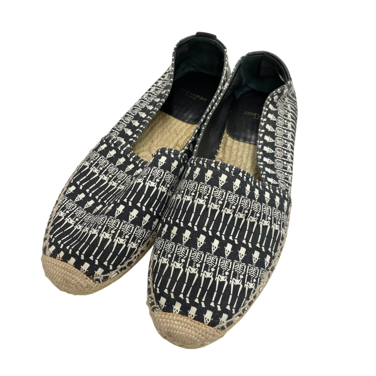 【中古】Saint Laurent Paris エスパドリーユスリッポン 417805 黒いこと 大きさ：42 【060626】（サンローランパリ）