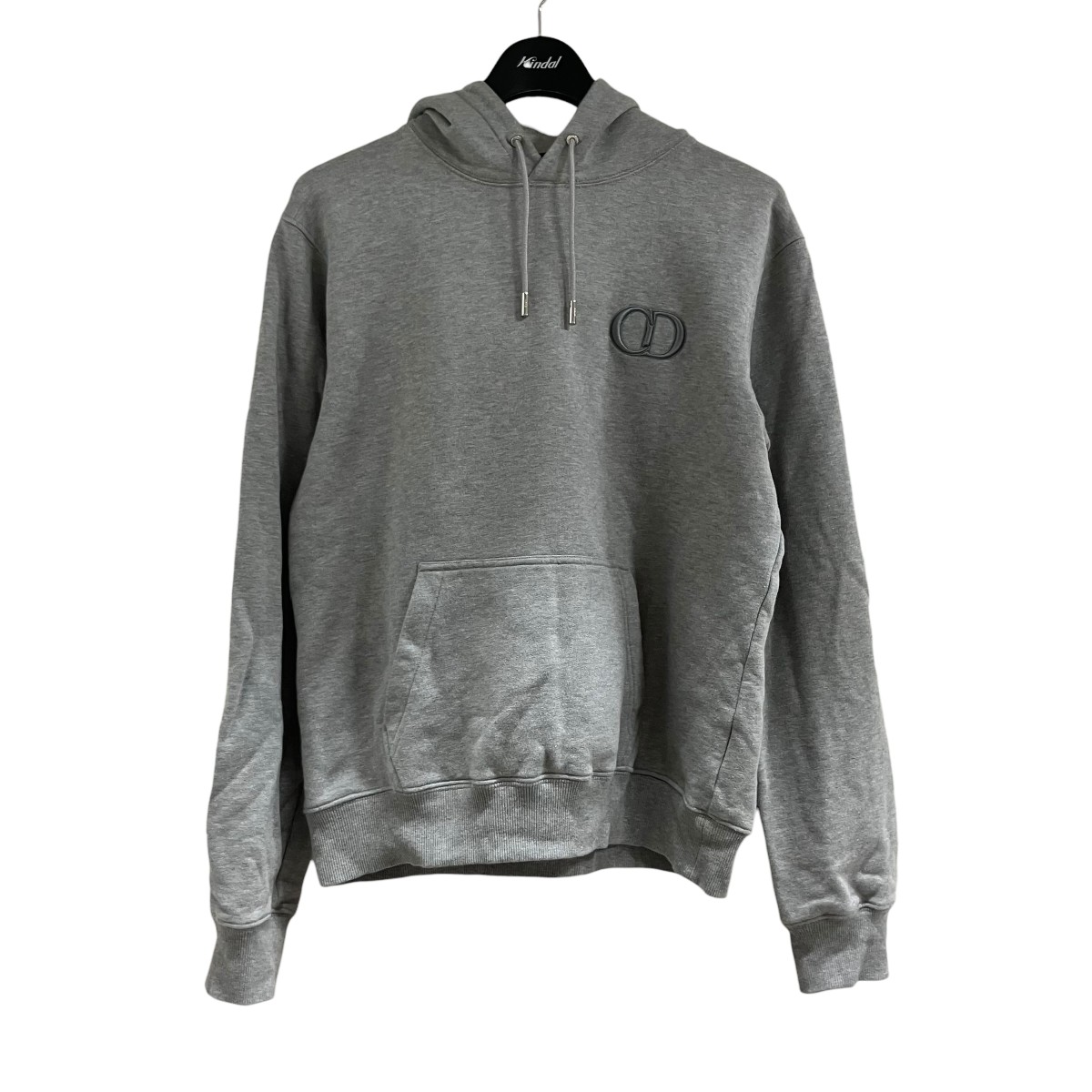 【中古】DIOR ロゴプルオーバーパーカー 薄墨色 大きさ：M 【060626】（クリスチャンディオール）