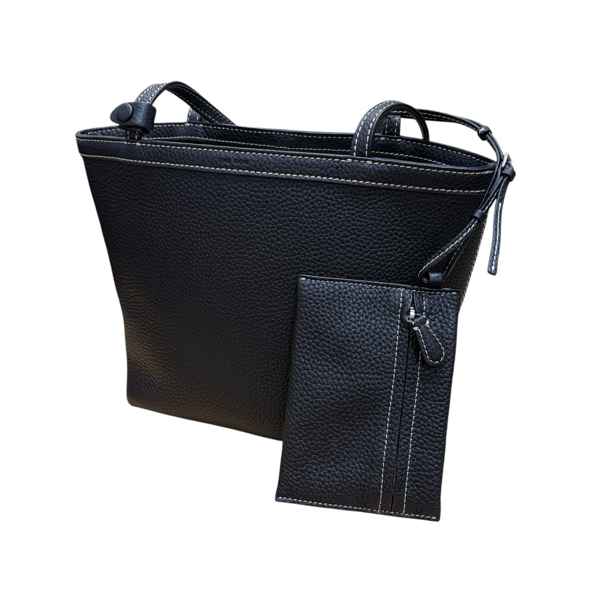 【中古】THE ROW ステッチレザートートバッグ ブラック サイズ:- 【060626】(ザロウ)|ブランド古着のカインドオル