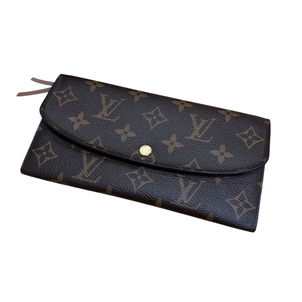 【中古】LOUIS VUITTON　モノグラムポルトフォイユエミリー ブラウン&times;ピンク サイズ：- 【060626】（ルイヴィトン）｜ブランド古着のカインドオル
