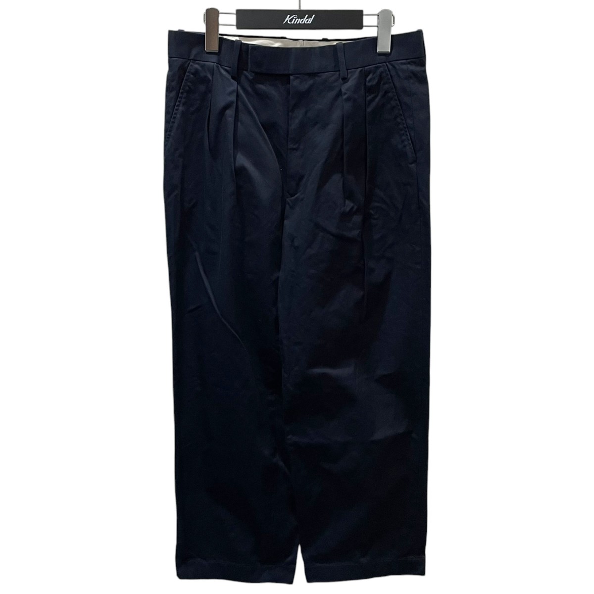 【中古】SCYE 25SS 2タックチノパンツ San Joaquin Cotton Pleated Trousers サンホアキン 綿織物 筋目 トラウザー 5125-81507 米国海軍 大きさ：38 【060626】（犀）