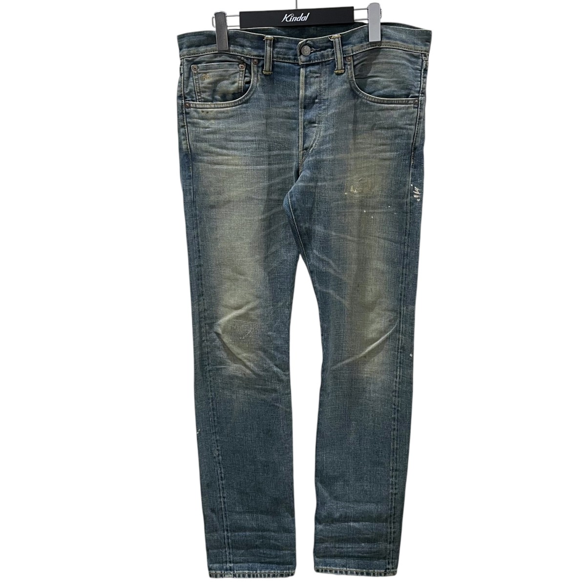 【中古】RRL 加工デニムパンツ SLIM FIT JAPAN WOVEN スリムフィット ジャパンウーヴン インディゴ サイズ:32×32 【060626】(ダブルアールエル)|ブランド古着のカインドオル