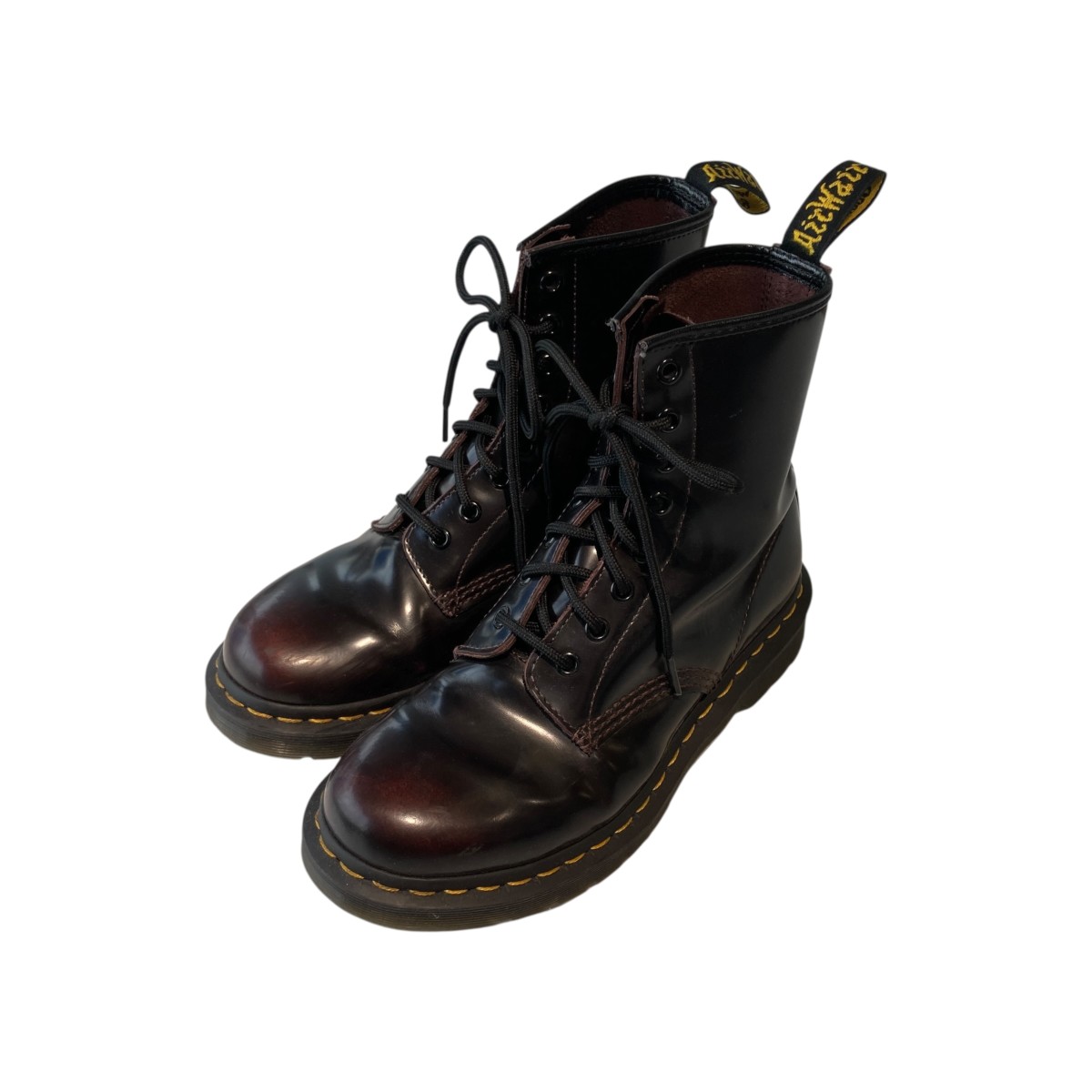 【中古】Dr．Martens 1460 8大広間ブーツ 13661601 バーガンディ 大いさ：5 【060626】（お医者さんマーチン）