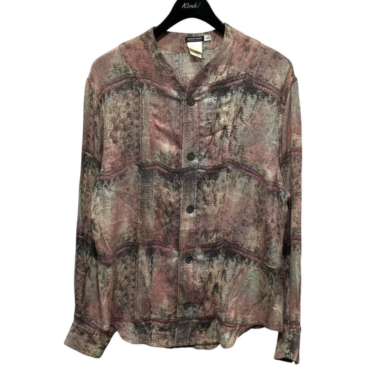 【中古】GIORGIO ARMANI 総柄否色合いプルオーバー パープル 大きさ：41 【060626】（ジョルジオ・アルマーニ）