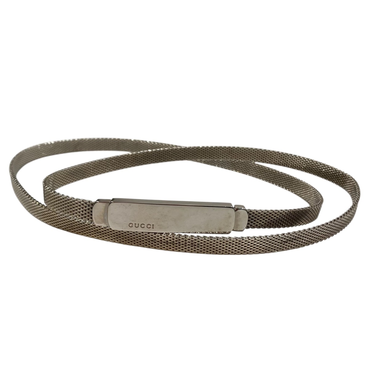 【中古】GUCCI 三尺帯 しろがね色 【060626】（グッチ）