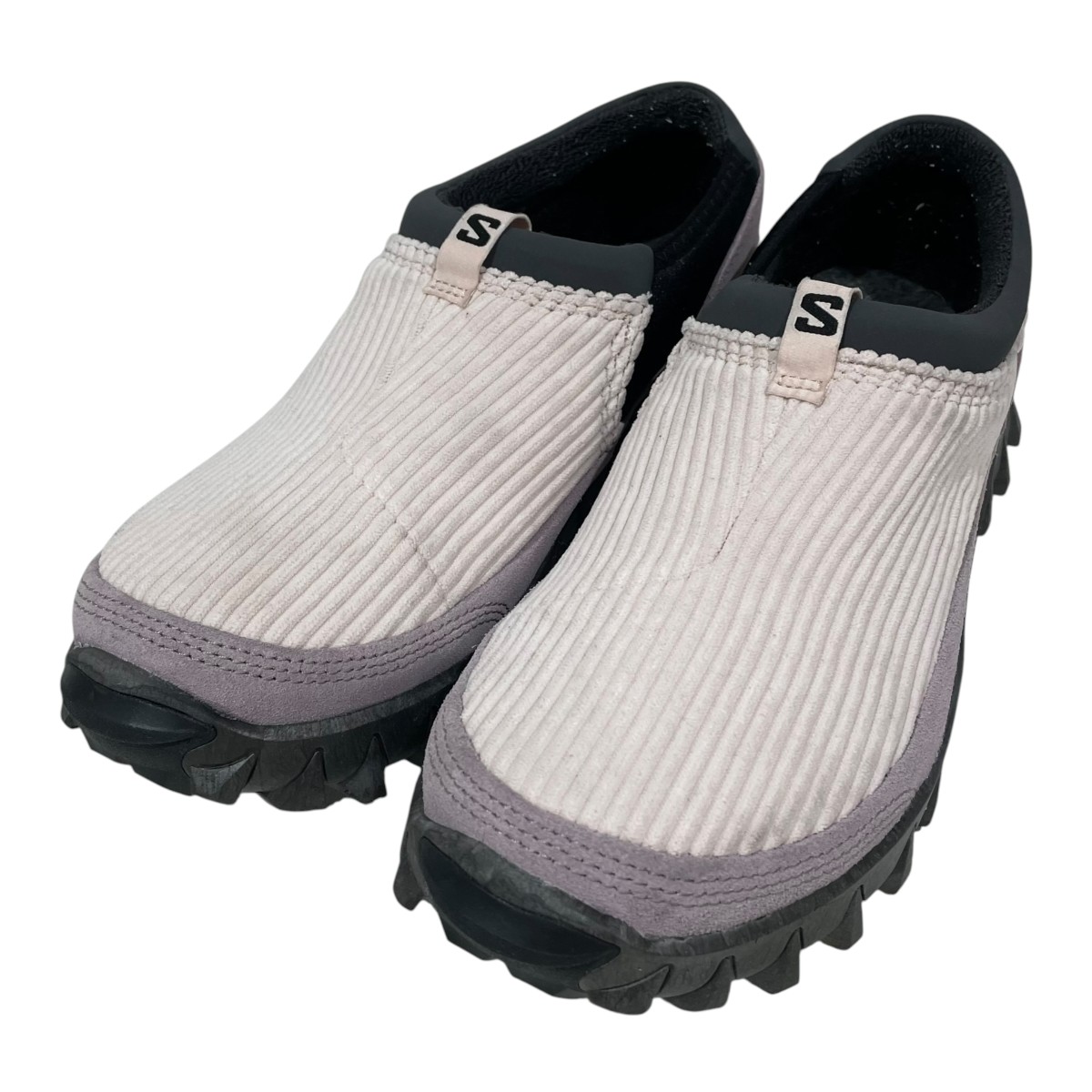 【中古】SALOMON スリッポンスニーカー SNOWCLOG CORDUROY スノークロッグ コール天 478702 さくら色・パープル 大きさ：26珊 【060626】（サロモン）
