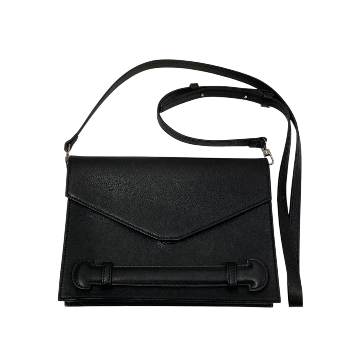 【中古】CTHY LEATHER SHOULDER CLUTCH ショルダーバッグ Rich I-05-OB-03 黒いこと 【060626】（シティ）