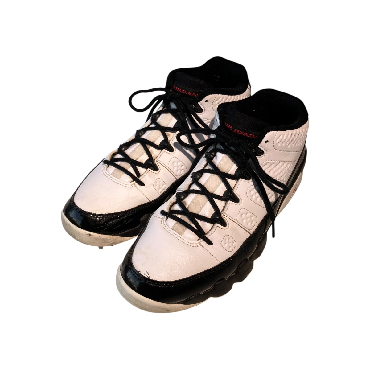 【中古】NIKE Air Jordan 9 Golf White／Black／True Red スニーカー FJ5934-100 白いこと×黒いこと 大きさ：27 【060626】（ナイキ）